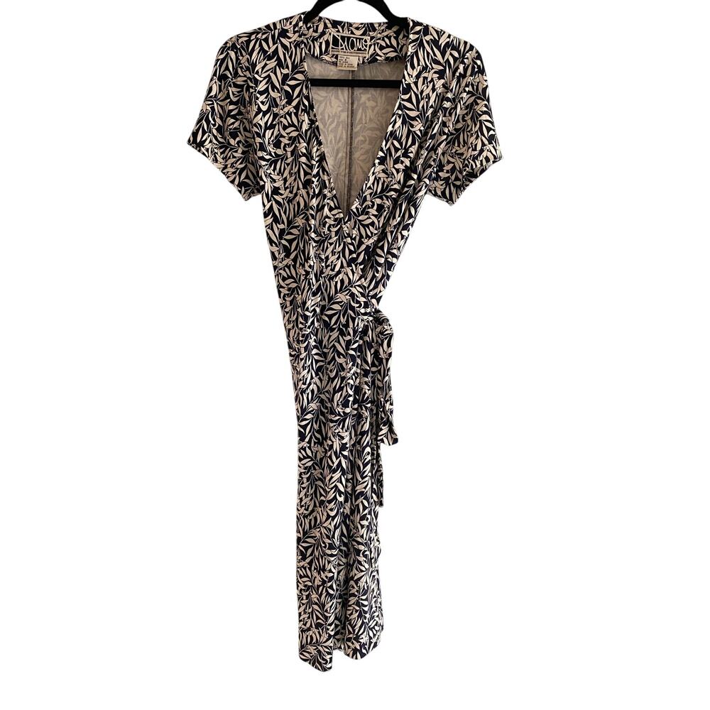 Vintage 90s Diane Von Furstenberg Wrap Silk Dress Size 6